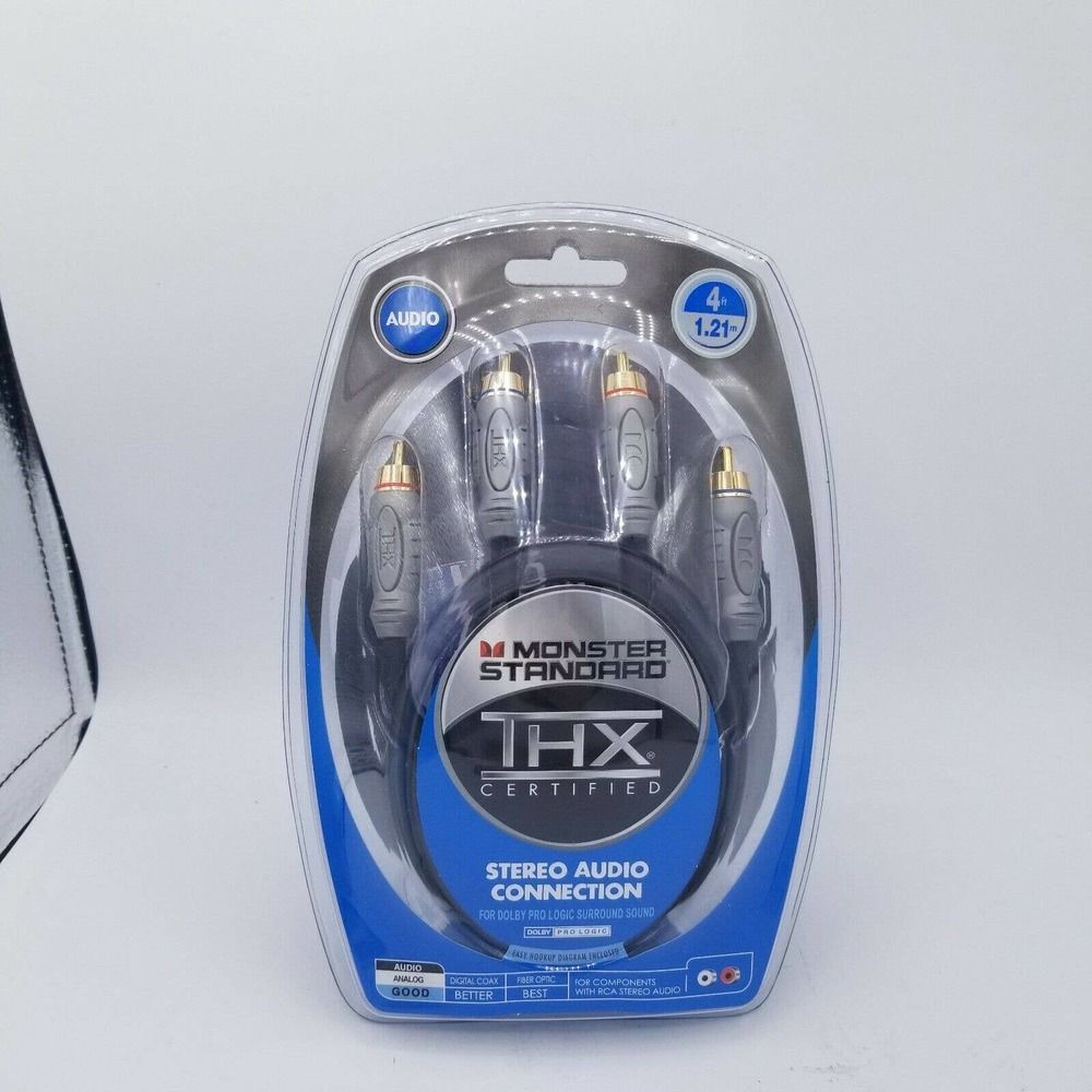 Monster Standard THX I100-4 4ft Stereo Audio Connection *Brandnew